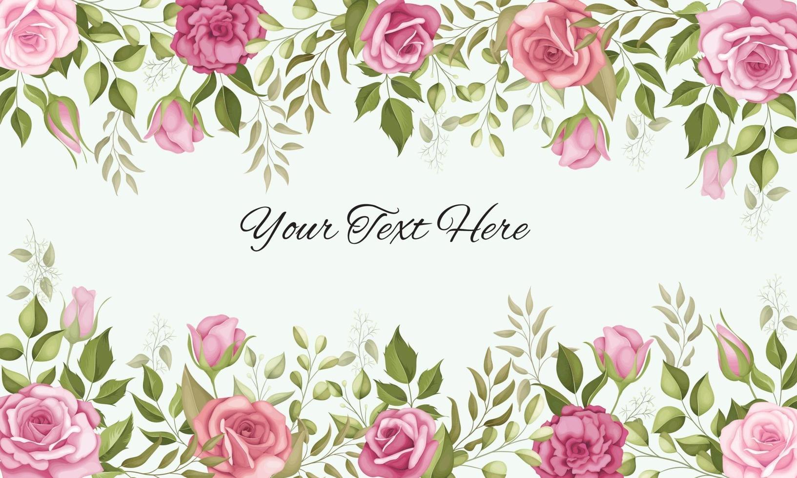 Beautiful hand drawn flower background vector