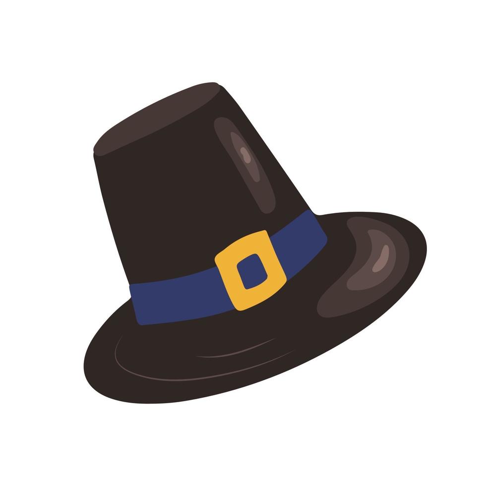 icono de sombrero de acción de gracias aislado sobre fondo blanco. vector