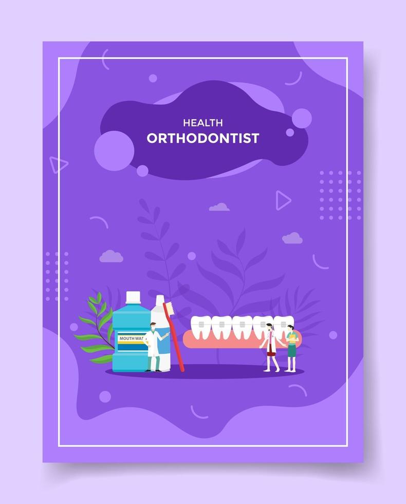 health orthodontist concept people doctor dentist nurse vector