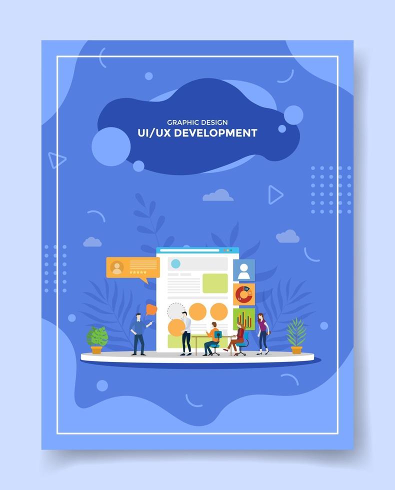ui ux development concept people programmer designer developer vector