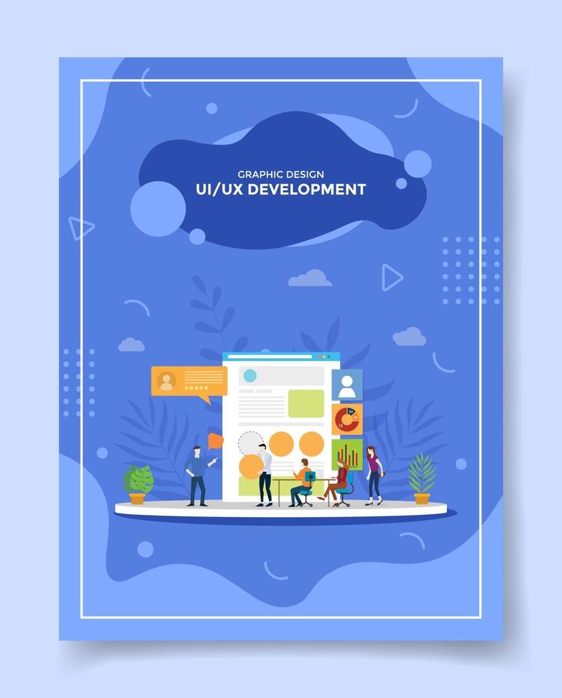 ui ux concepto de desarrollo programador de personas diseñador desarrollador vector