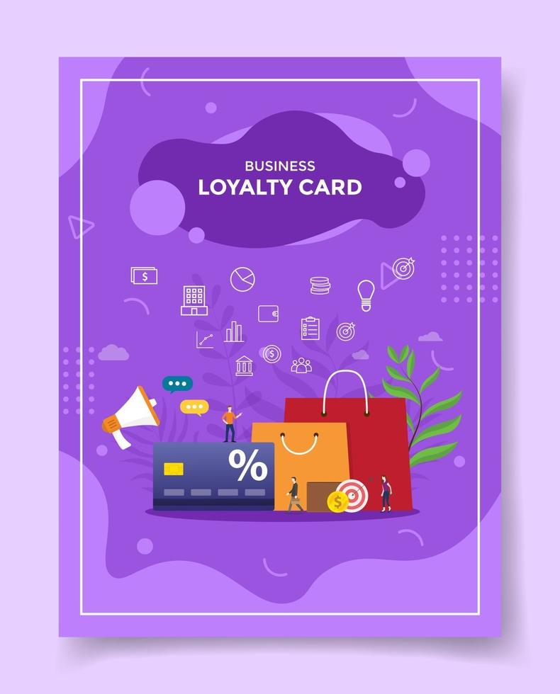 loyalty card concept for template of banners, flyer, books cover vector