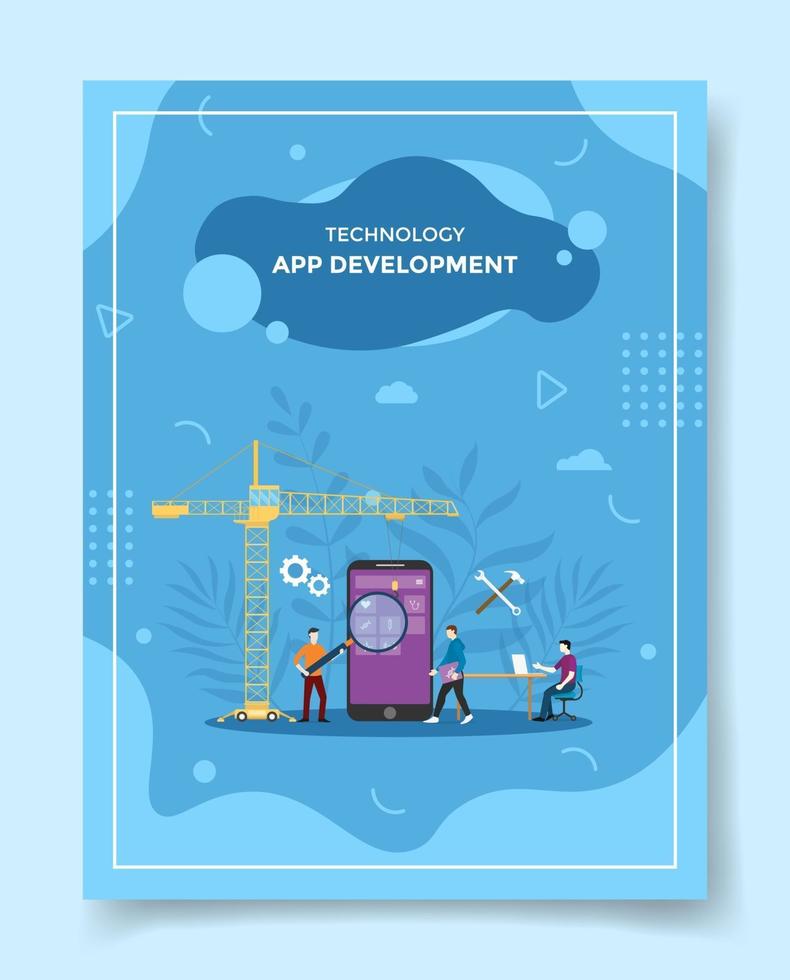 app development people programer build mobile application vector