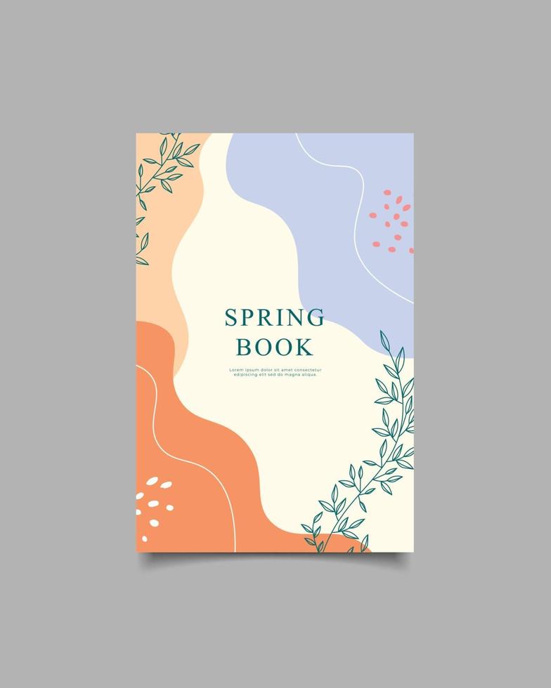 spring book cover abstract vector