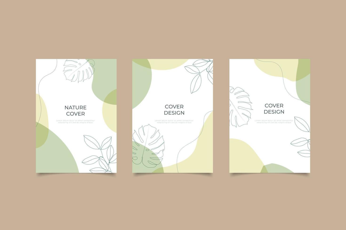 collection set  of abstract cover hand drawn vector