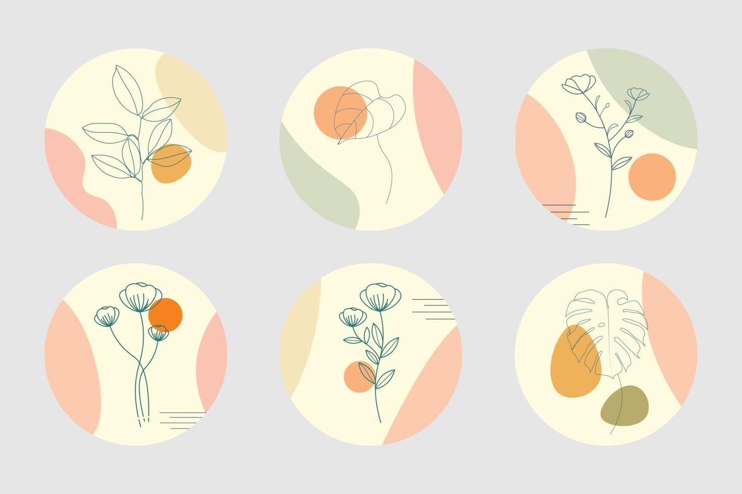 historia de portada de plantilla abstracta vector