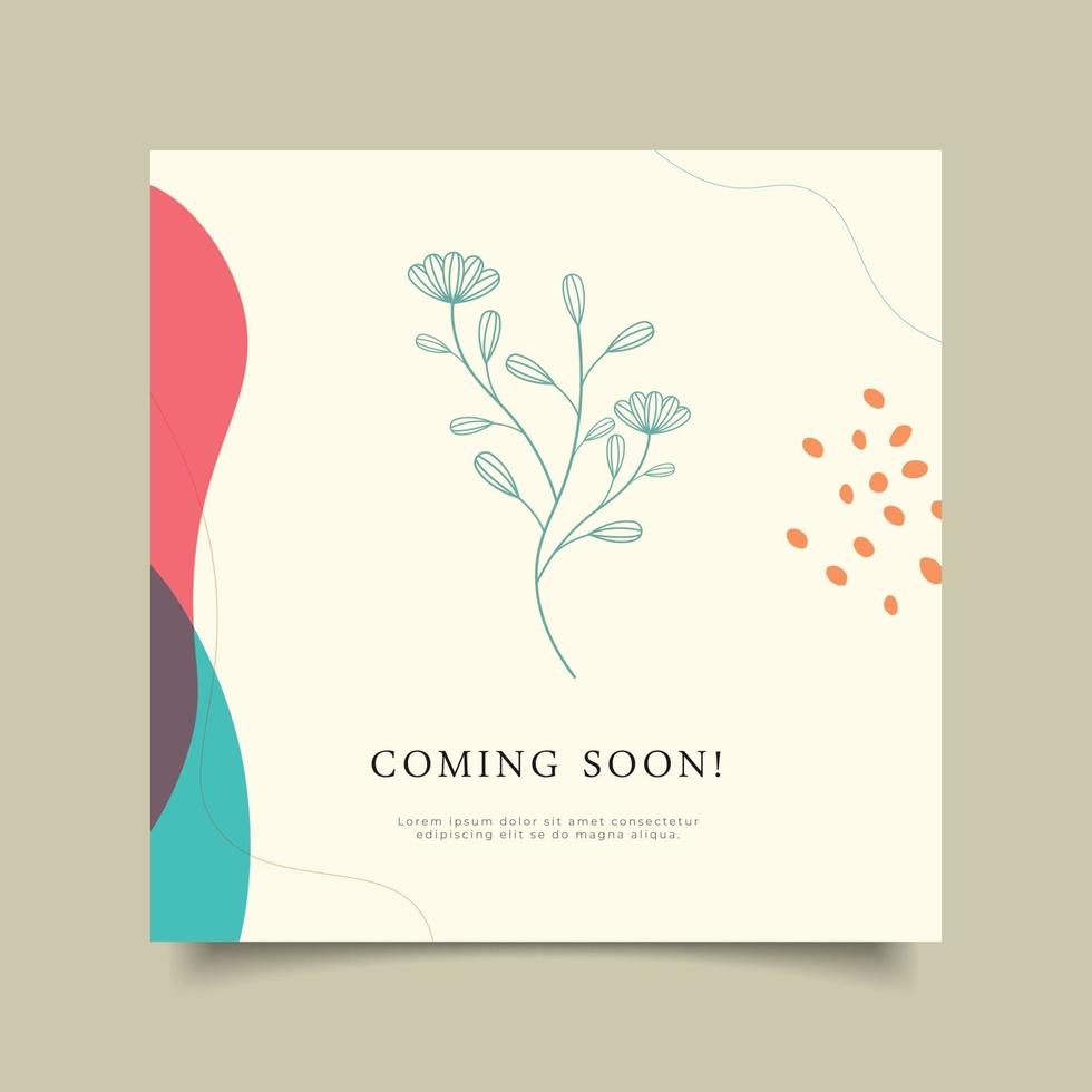 Template coming soon for social media vector