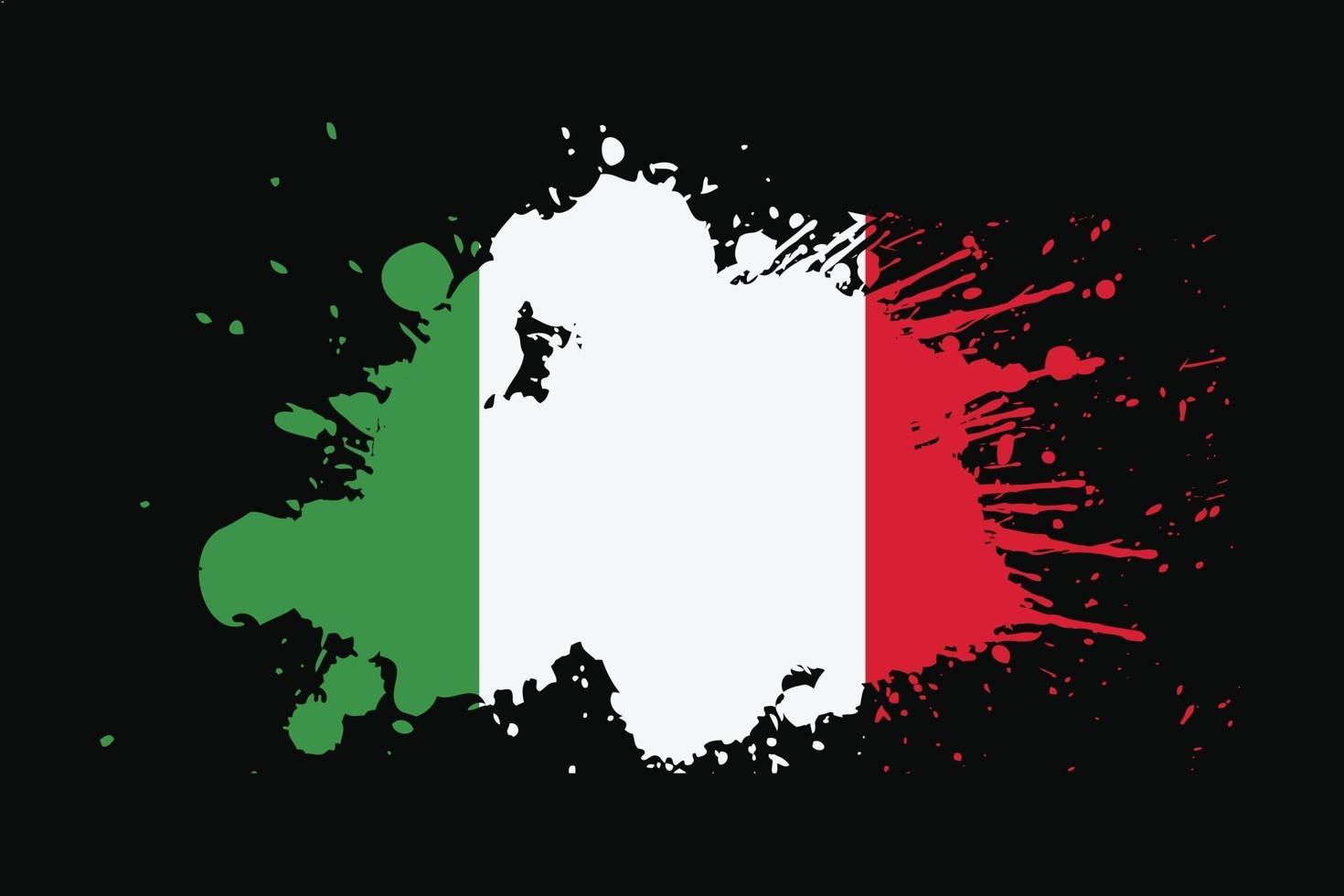 Italy Flag With Grunge Effect Design vector