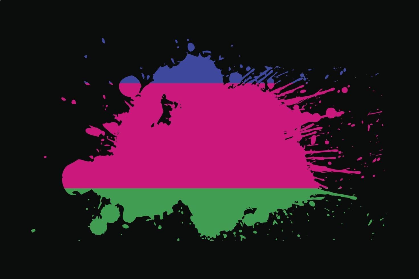 Kuban People's Republic Flag With Grunge Effect Design vector