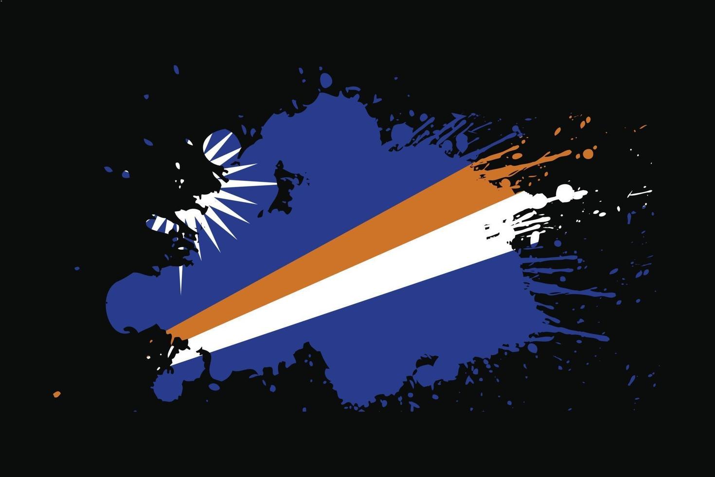 bandera de las islas marshall con diseño de efecto grunge vector