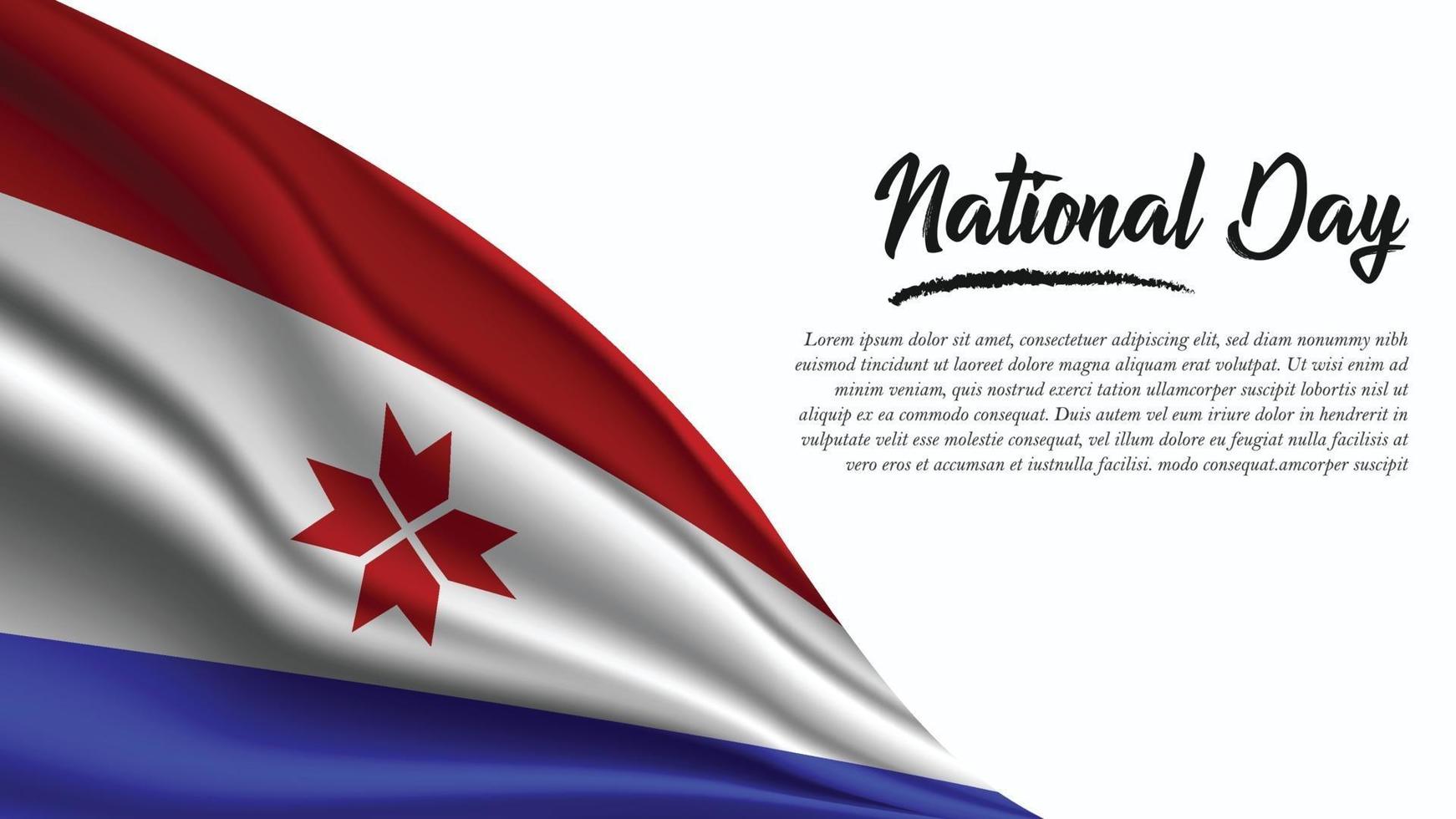 National Day Banner with Mordovia Flag background vector