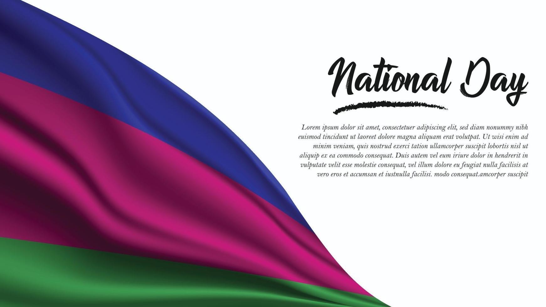 National Day Banner with Kuban People's Republi Flag background vector