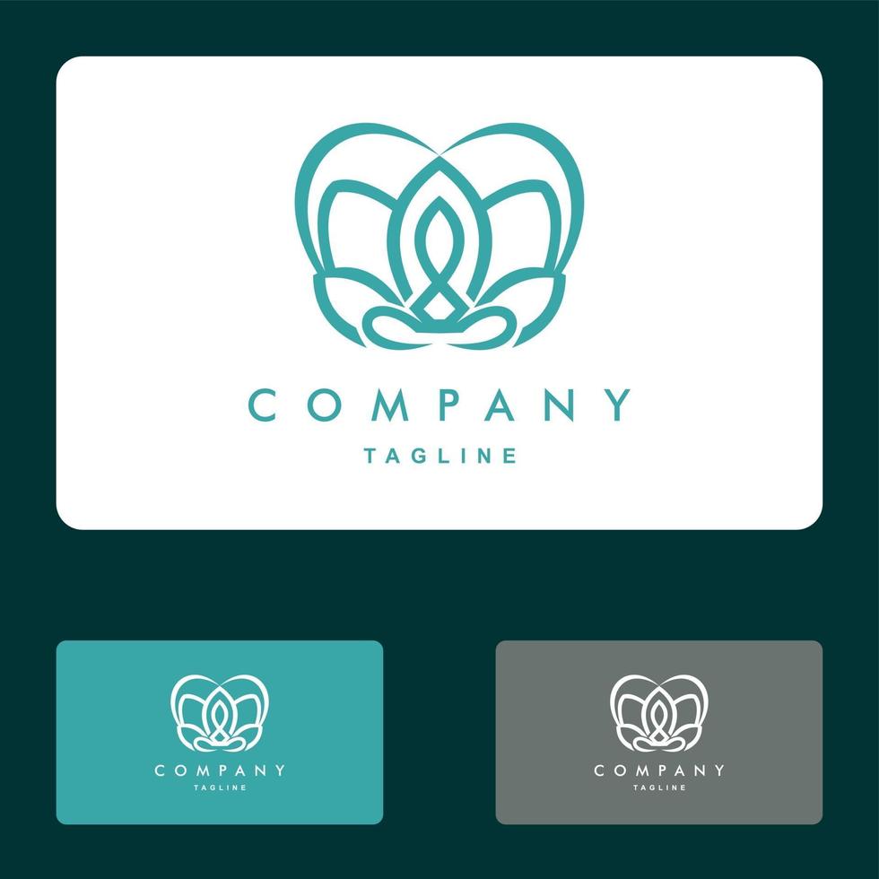 Lotus, yoga, spa y wellnes logo set vector icono diseños de ilustración