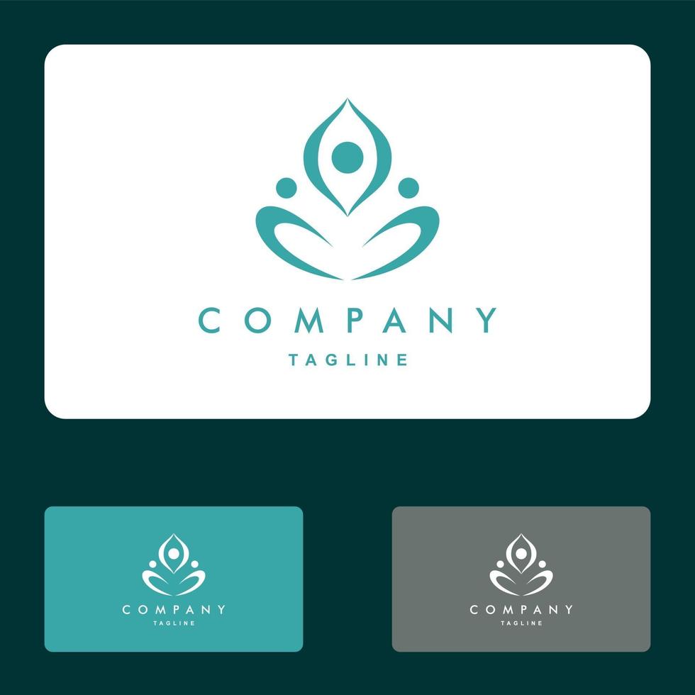 Lotus, yoga, spa y wellnes logo set vector icono diseños de ilustración