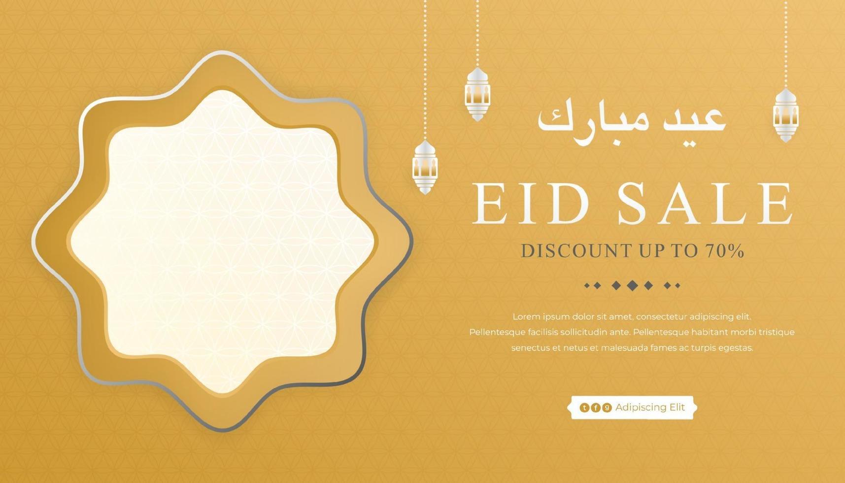 islamic sale banner vector