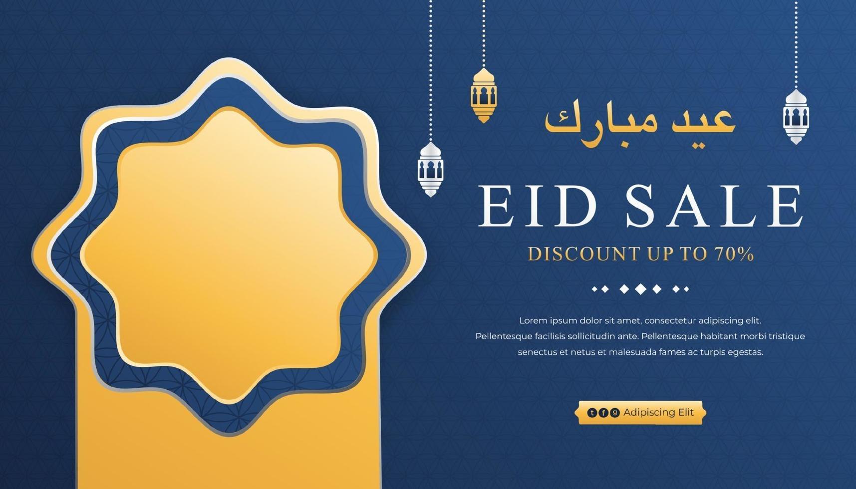 islamic sale banner vector