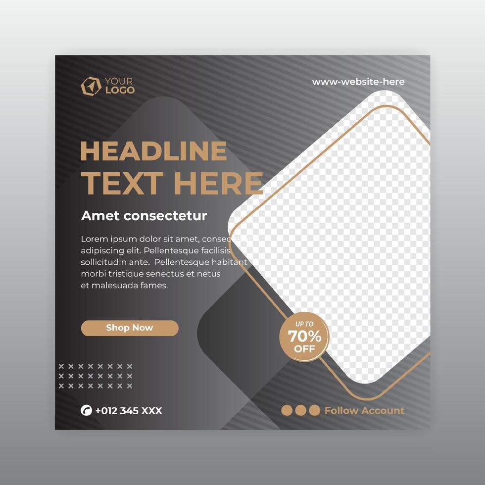 Social Media post template vector