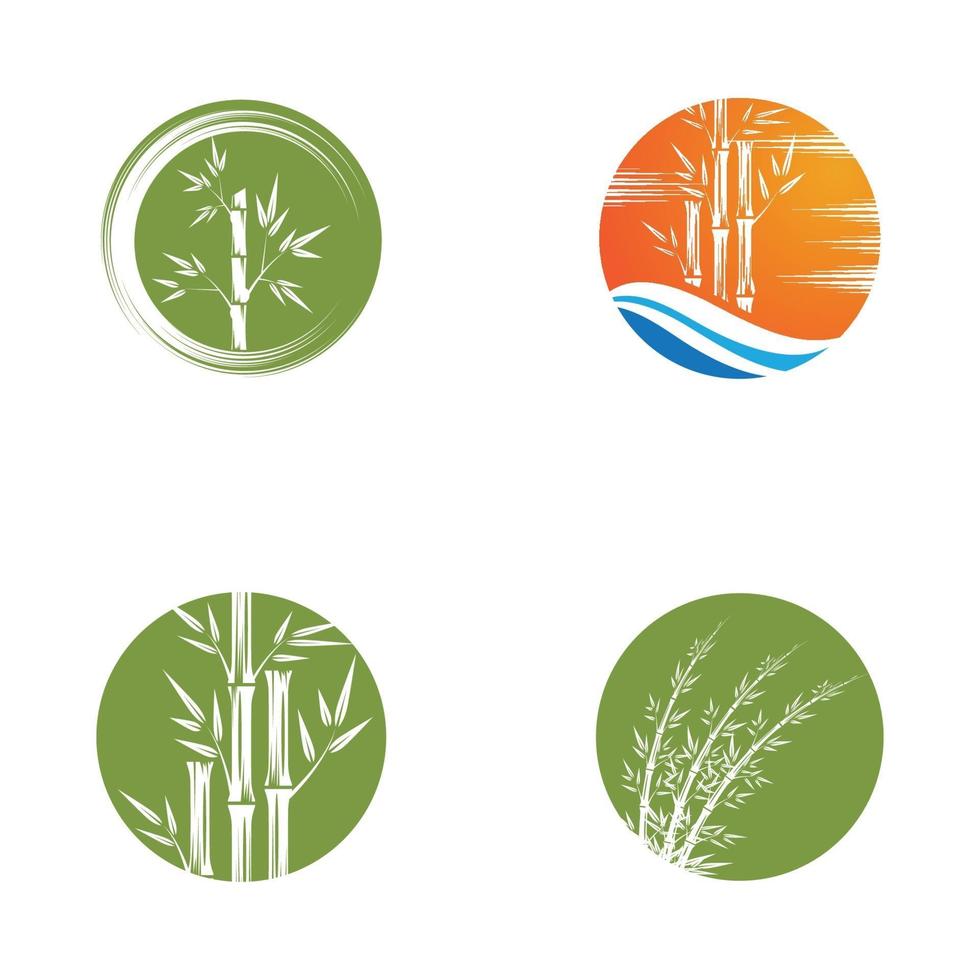 Bamboo Logo Template vector icon illustration design