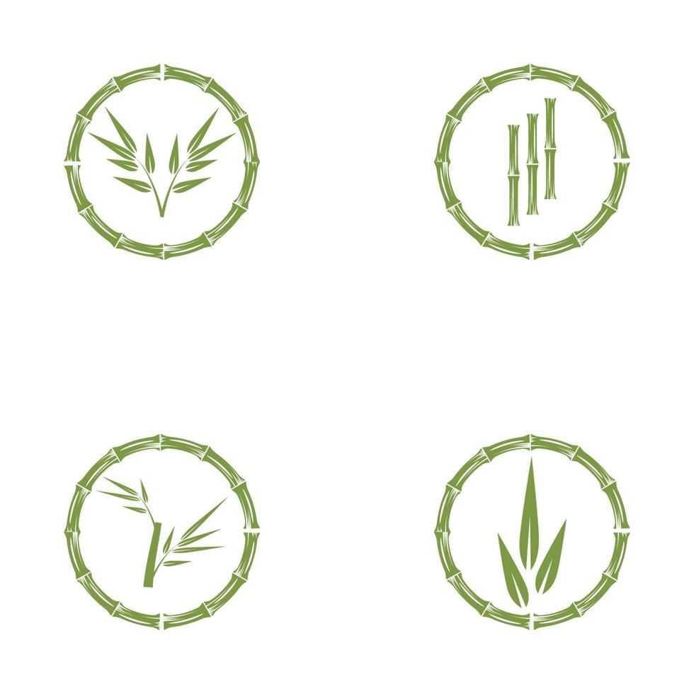 Bamboo Logo Template vector icon illustration design