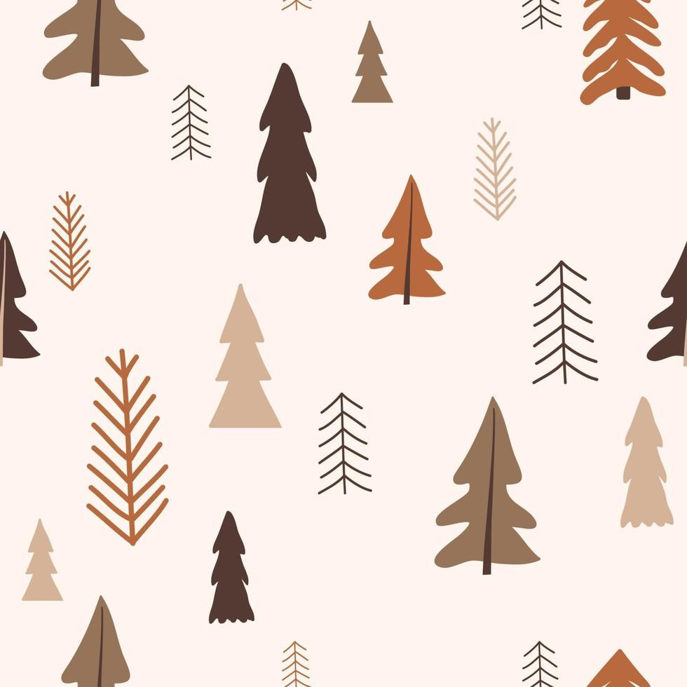 Christmas seamless pattern, with a tree vector