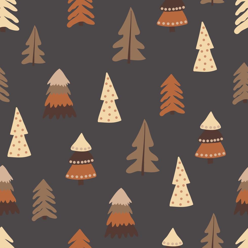 Christmas seamless pattern, with a tree, a pine tree vector