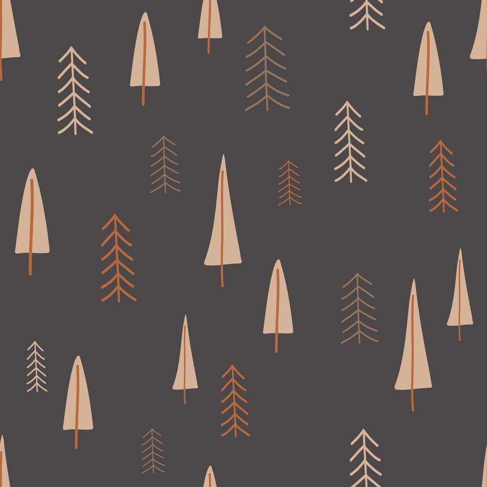 Christmas seamless pattern, with a tree, a pine tree, a festive vector