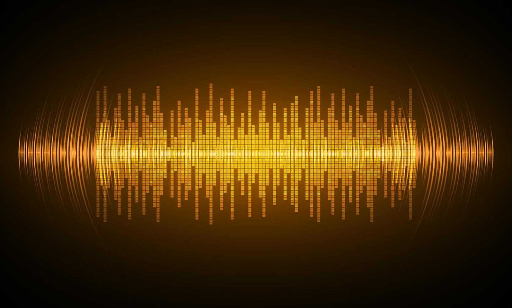 Sound waves oscillating dark light vector