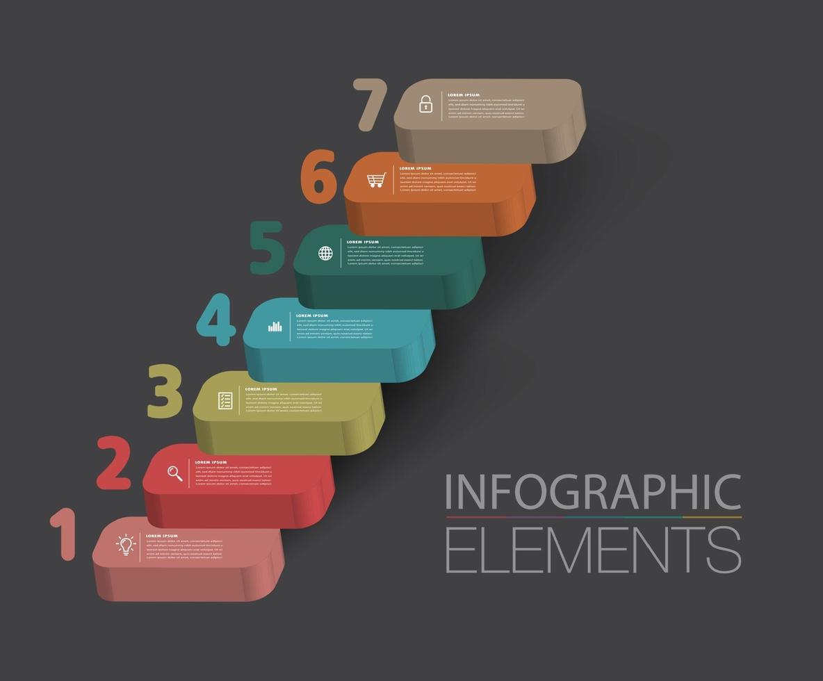 intensificar el concepto de éxito empresarial. vector de infografía de escalera