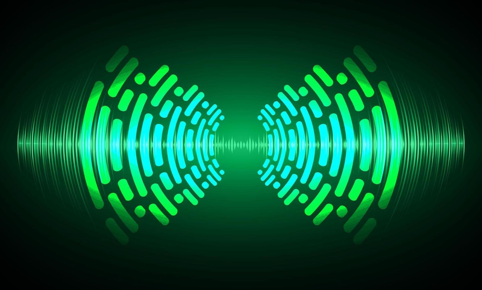 Sound waves oscillating dark light vector