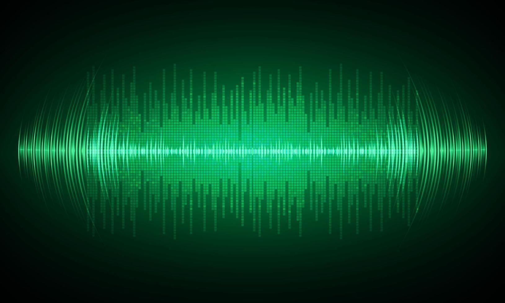 Sound waves oscillating dark light vector