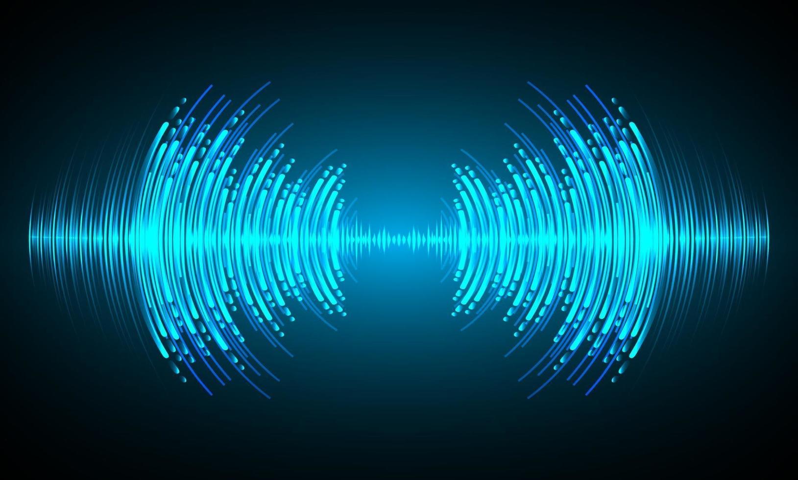 Sound waves oscillating dark light vector