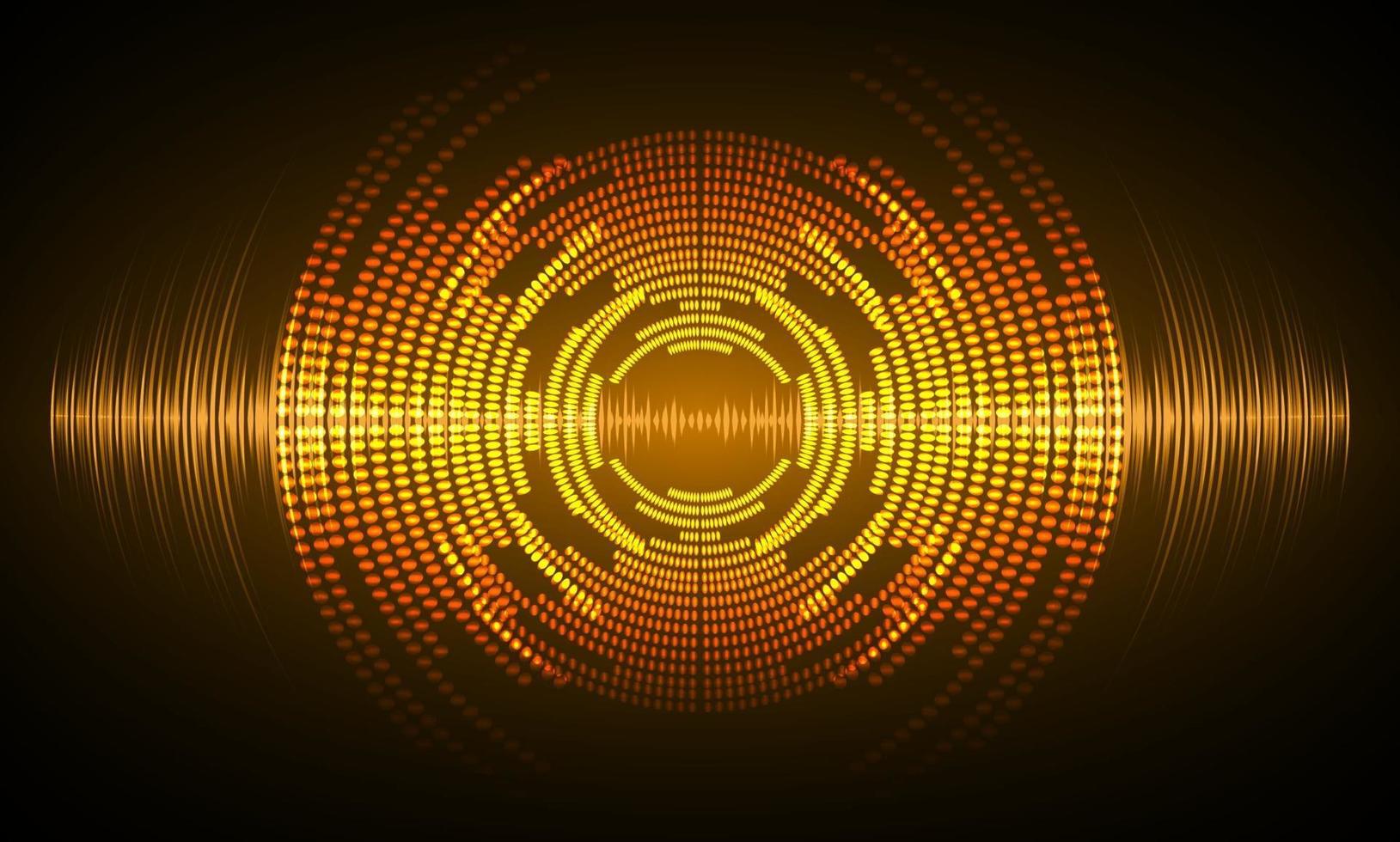 Sound waves oscillating dark light vector