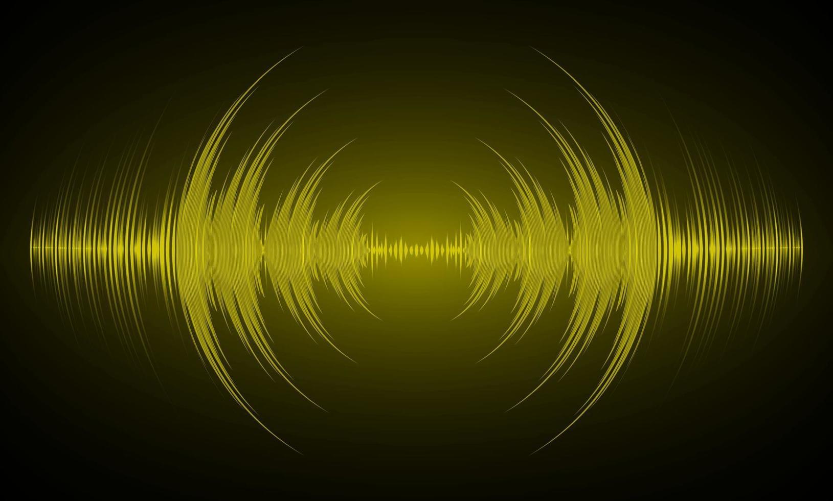 Sound waves oscillating dark light vector