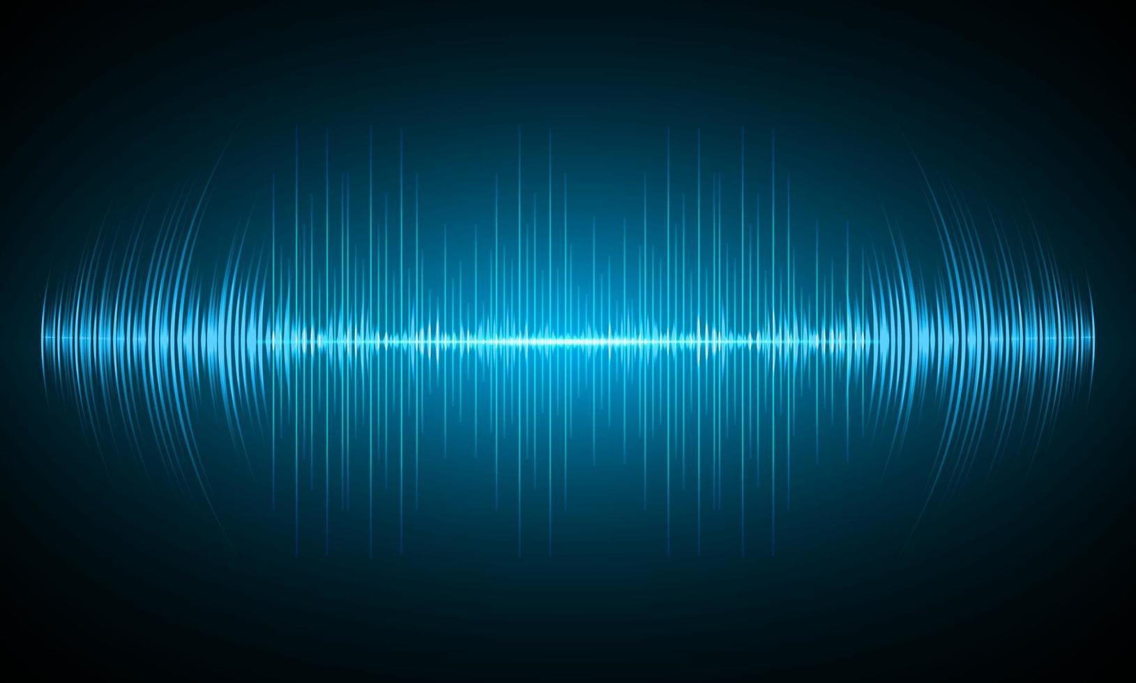 Sound waves oscillating dark light vector