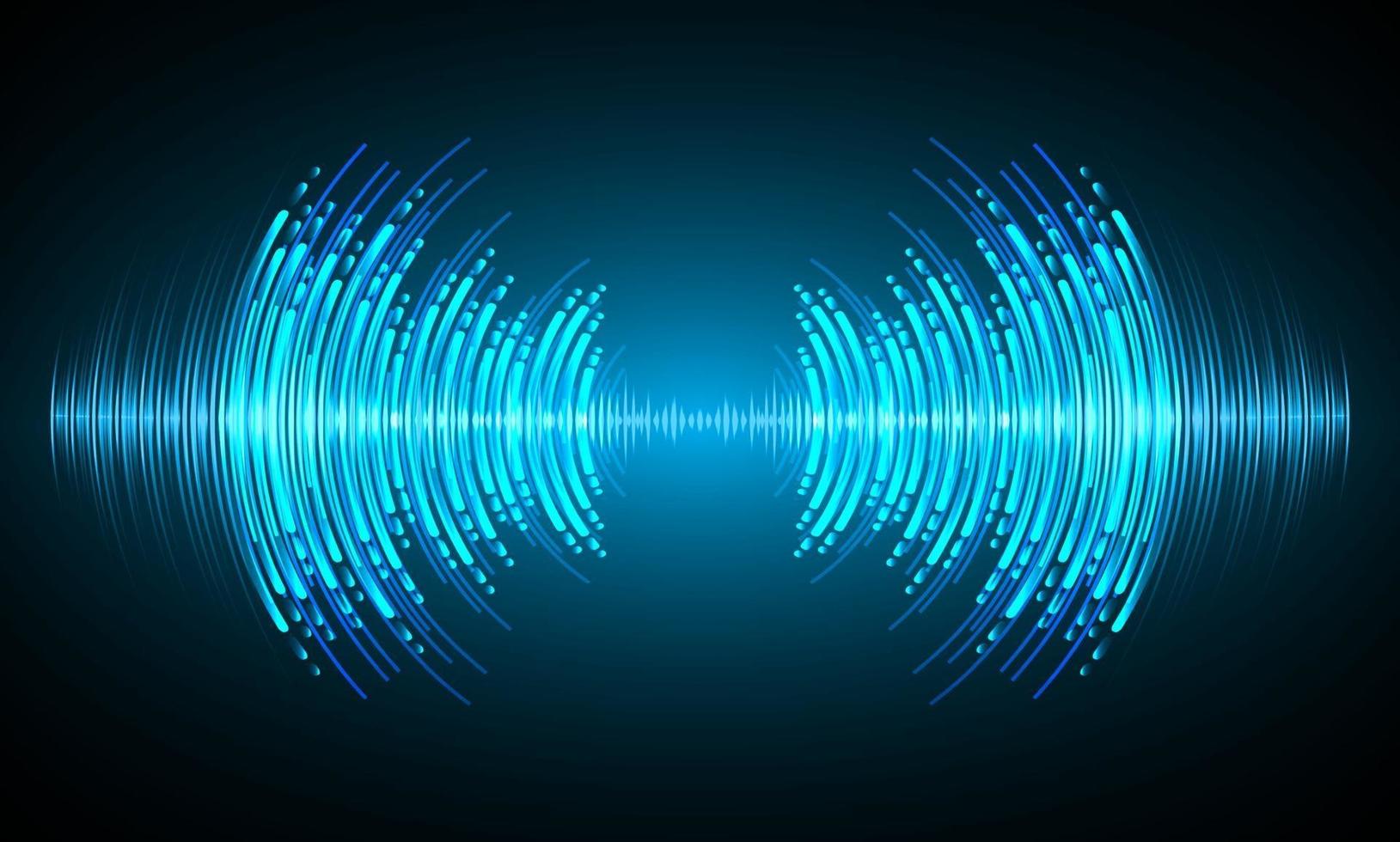 Sound waves oscillating dark light vector