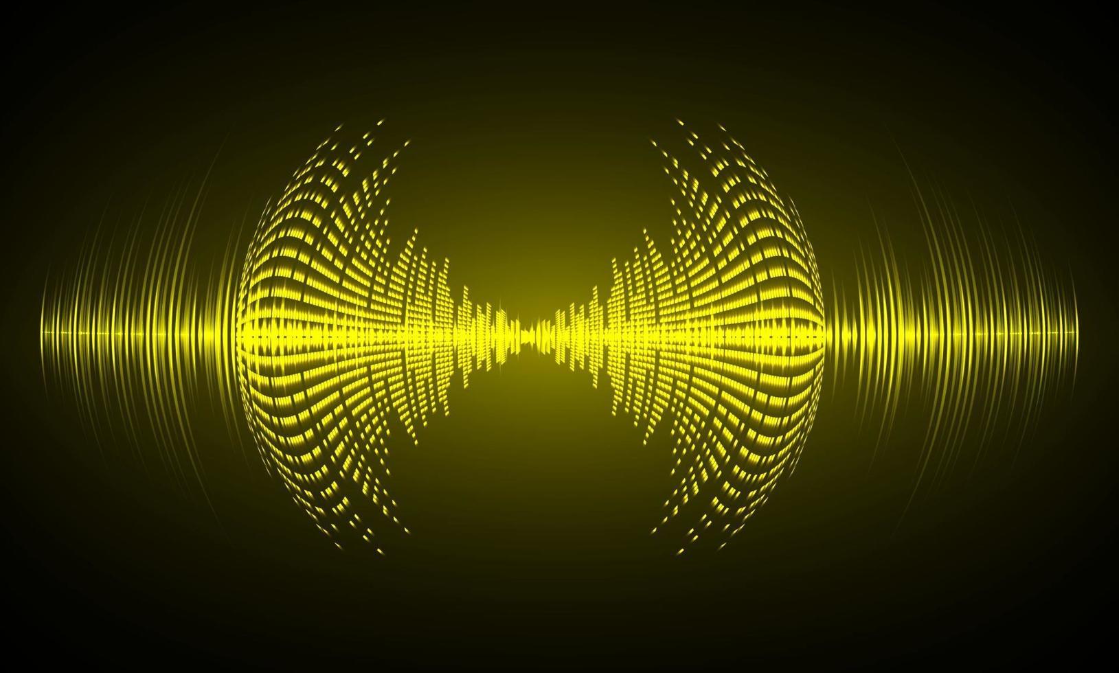 Sound waves oscillating dark light vector