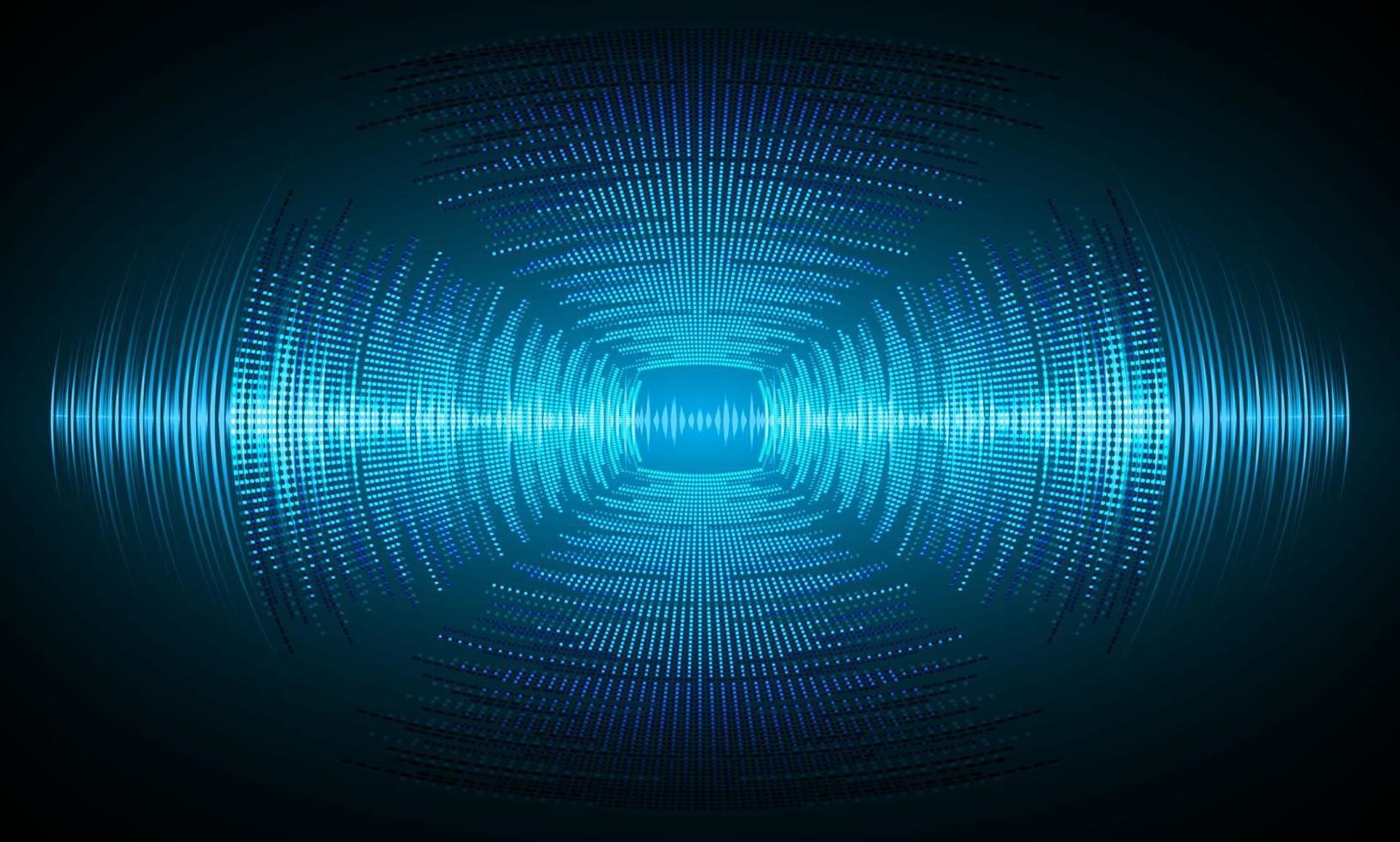 Sound waves oscillating dark light vector