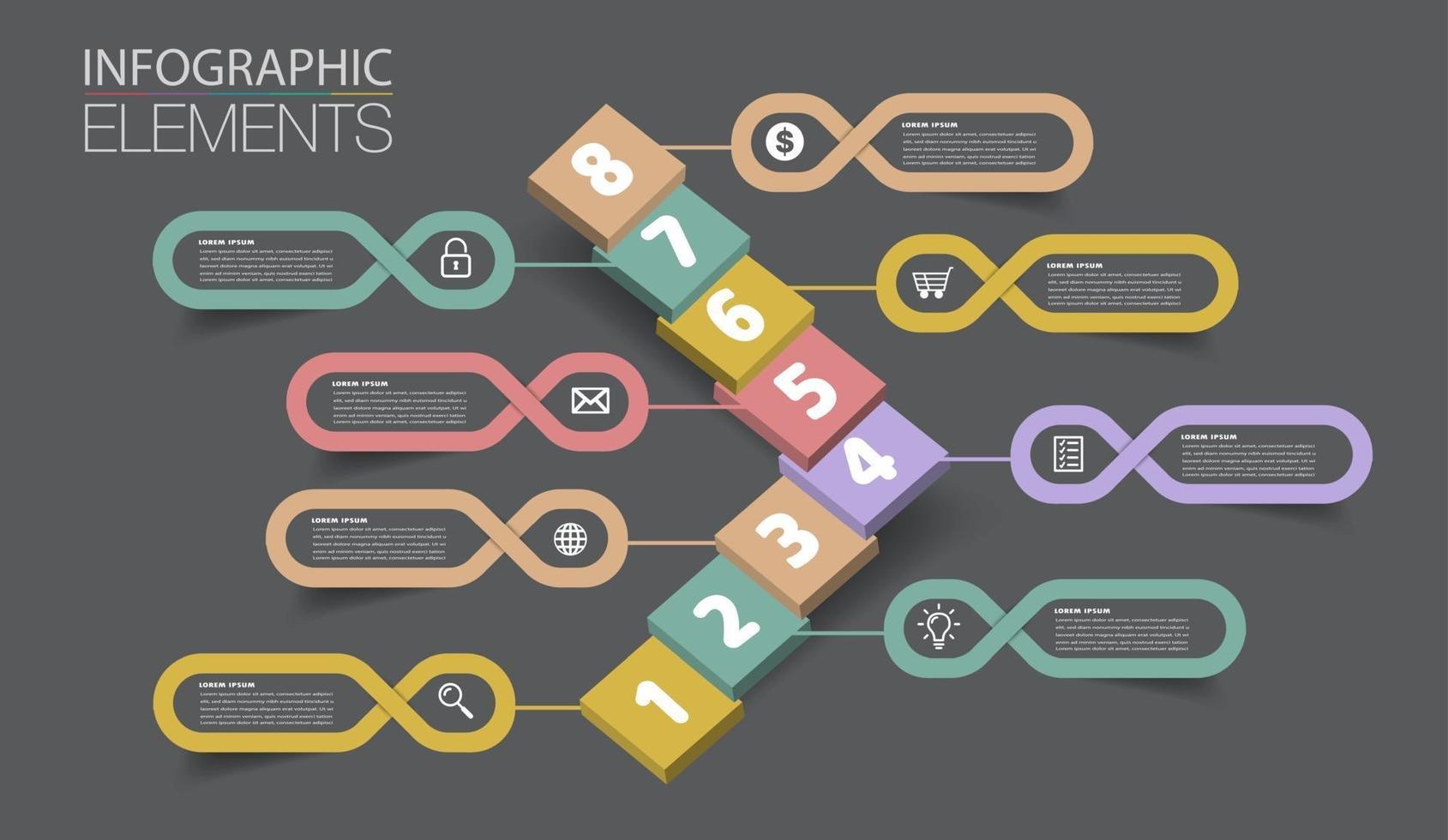 step up of business successful concept. stair infographic vector