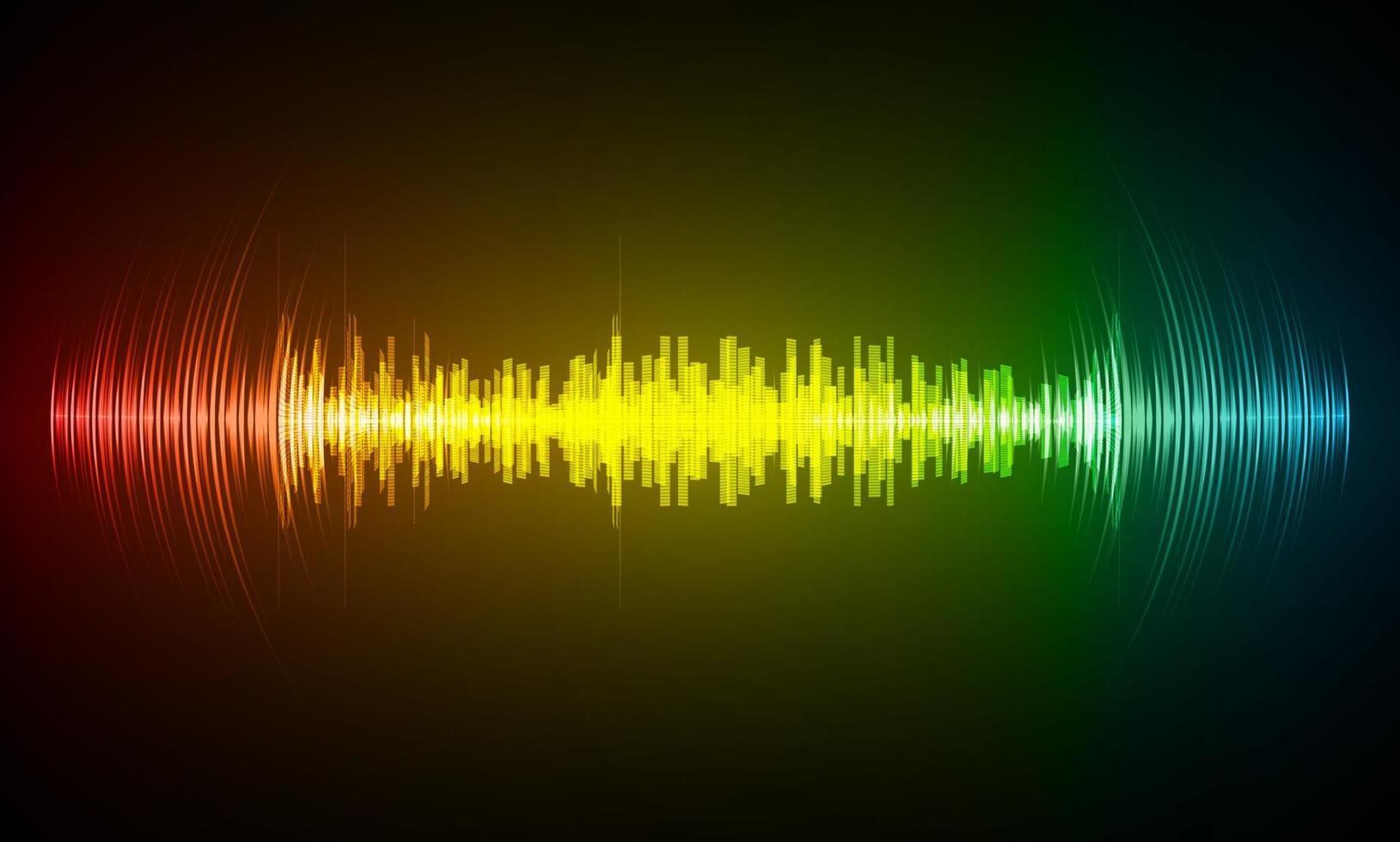 Sound waves oscillating dark light vector