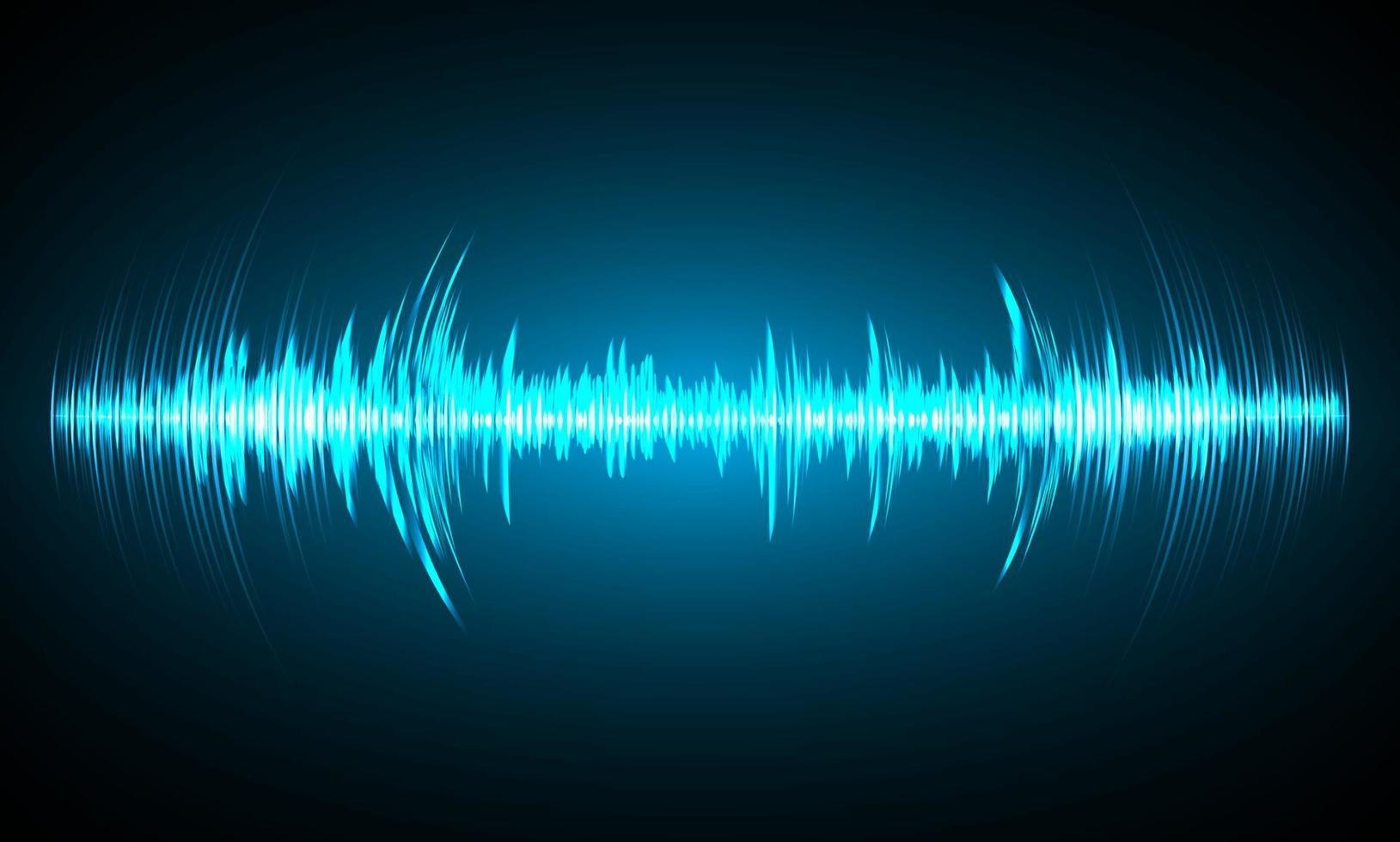 Sound waves oscillating dark light vector