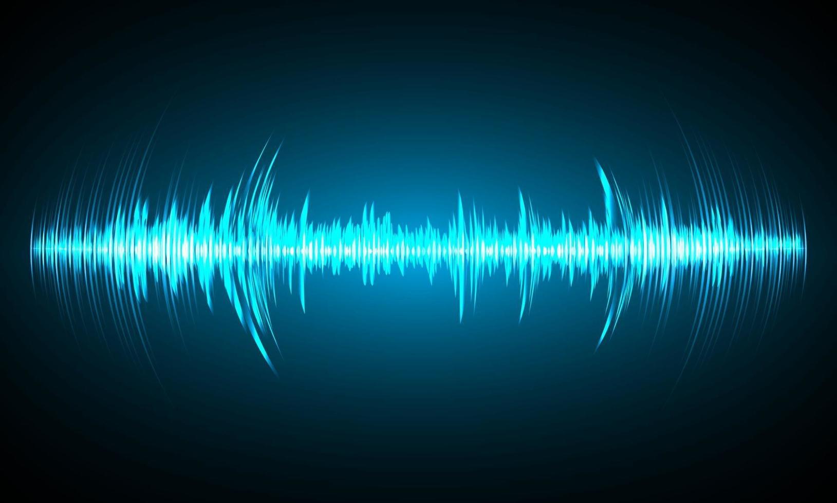 Sound waves oscillating dark light vector