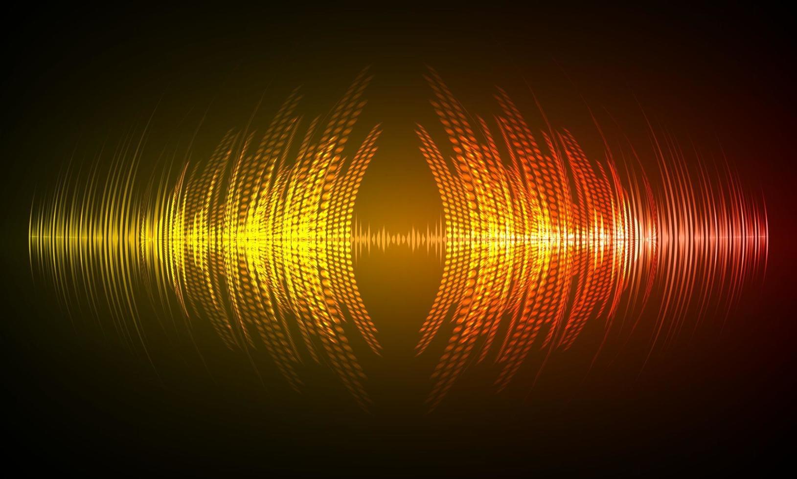 Sound waves oscillating dark light vector