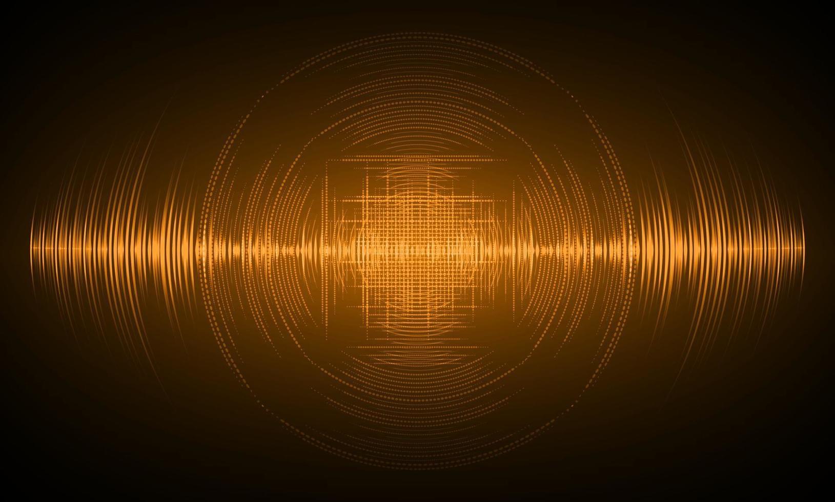 Sound waves oscillating dark light vector