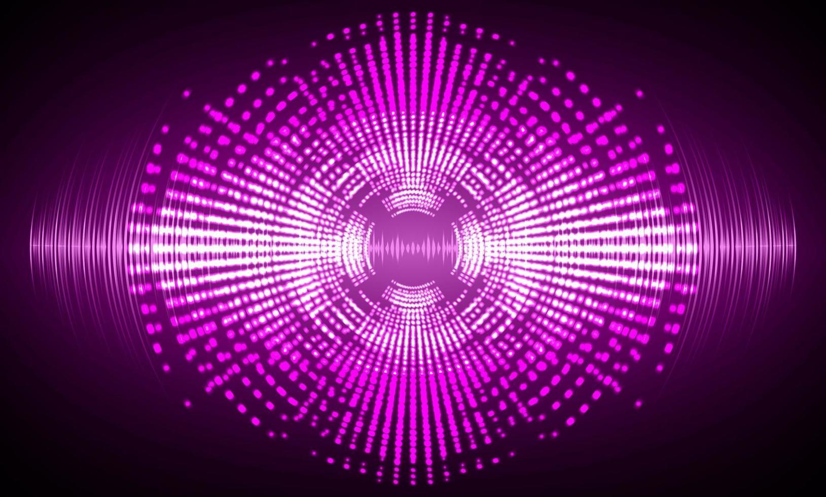 Sound waves oscillating dark light vector