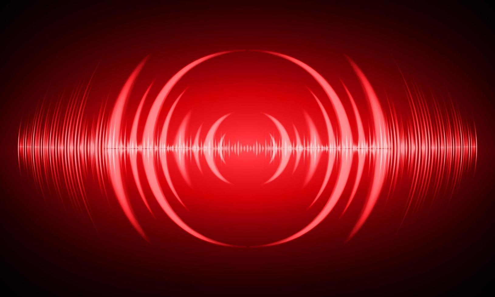 Sound waves oscillating dark light vector