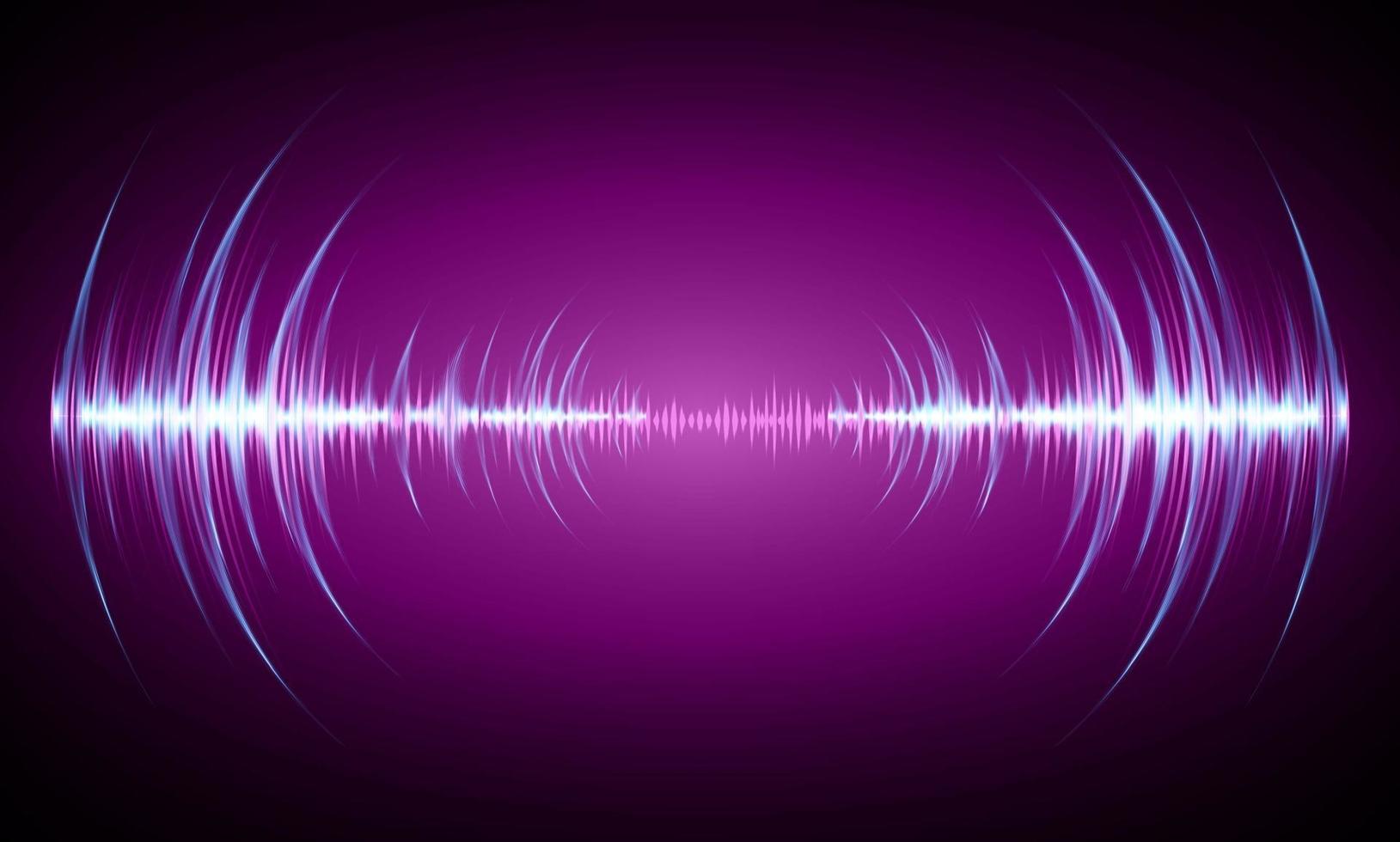 Sound waves oscillating dark light vector