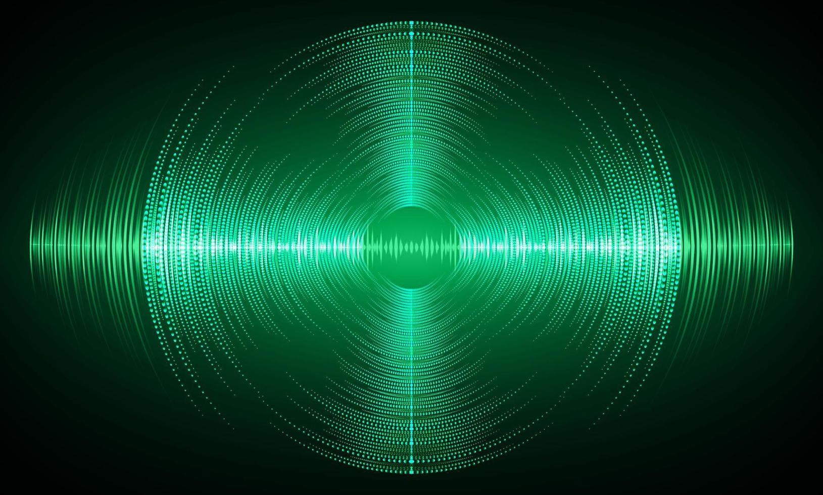 ondas de sonido oscilando luz oscura vector