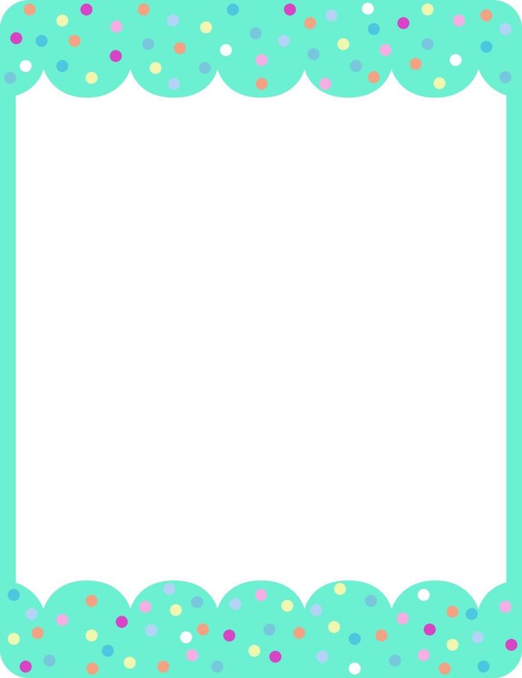 Empty green curl frame banner template vector