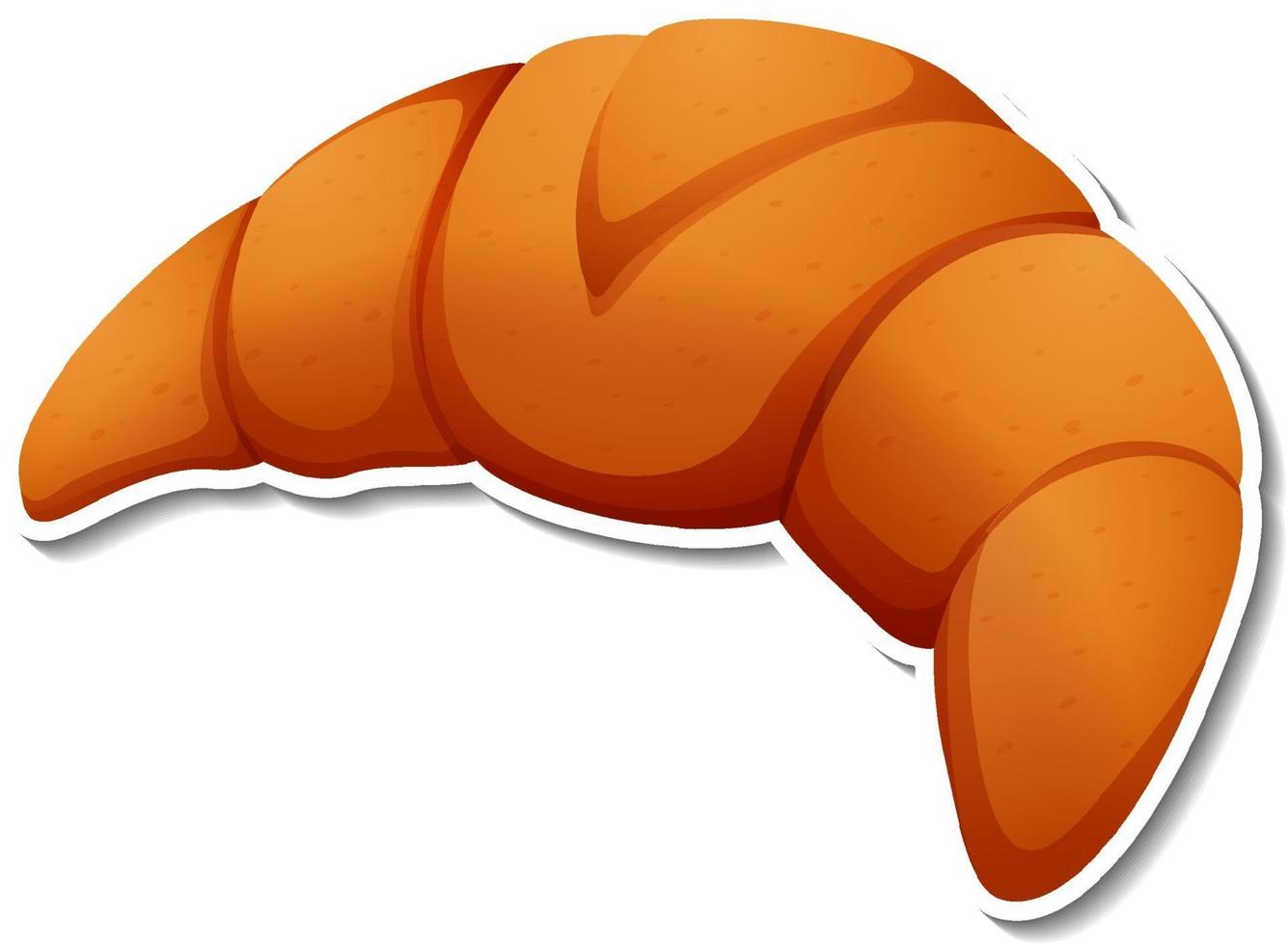 Croissant bread sticker on white background 3362777 Vector Art at Vecteezy