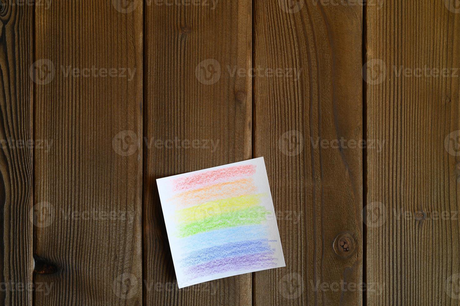 Rainbow spectrum color flag paper photo